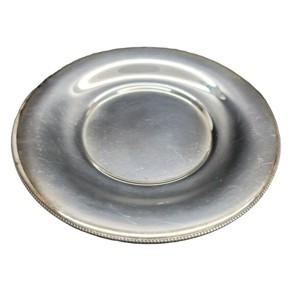 Italian Silver Trivets Vintage Set of 2 Round Serrated Edges CR8 - Picture 2 of 6